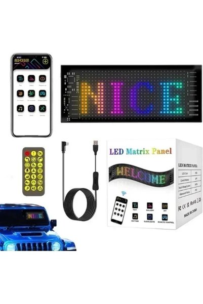 OEM LED εύκαμπτη οθόνη-Πάνελ Bluetooth προσαρμοσμένο κείμενο/Κινούμενη εικόνα...