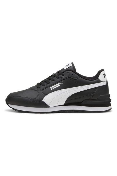 Puma Pantofi sport din piele și piele ecologică ST Runner v4, Negru decolorat...