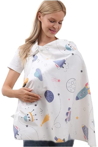 Generic Cotton Nursing Cover, Breastfeeding Shawl with Adjustable Strap, Soft...