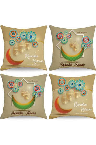 Generic Ramadan Pillow Covers, 4Pcs Ramadan Decorations Cushion Cover, Moon L...