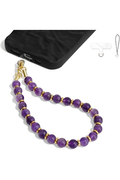 Generic Authentic Gemstone Beaded Phone Wrist Strap, Phone Charm for Women, H...