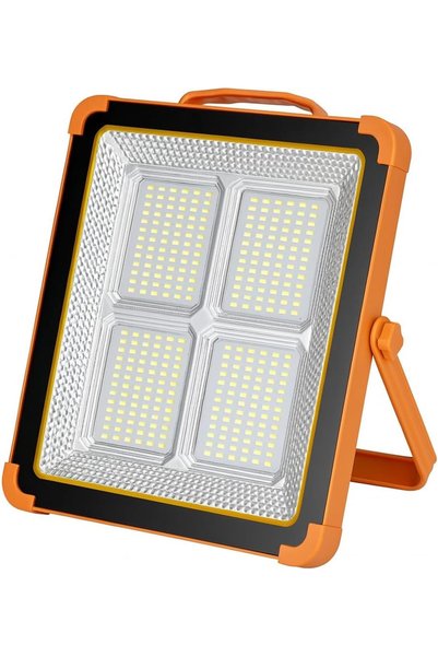 Generic مصباح عمل LED قابل لإعادة الشحن مع لوحة شمسية، كشاف محمول للاستخدام ا...