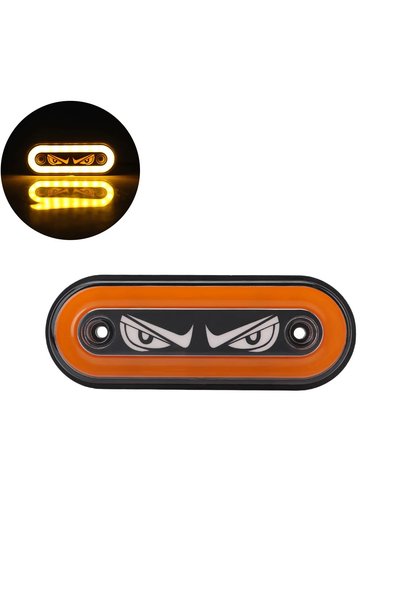 Choice 1PC Yellow 12V-24V Truck LED Eye Side Marker Light LED Clearance Lamp ...