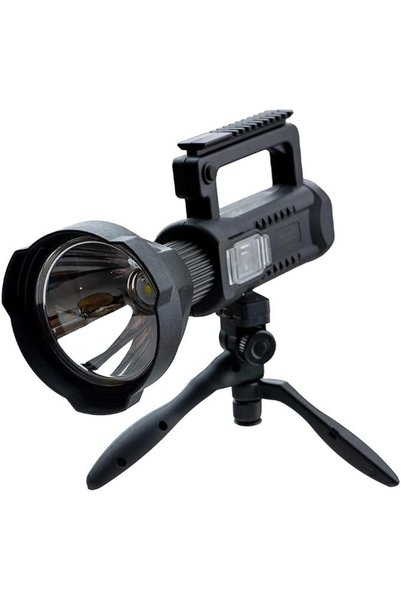 alabebe Al Rimaya Portable LED Torch with Foldable Tripod Stand, Black