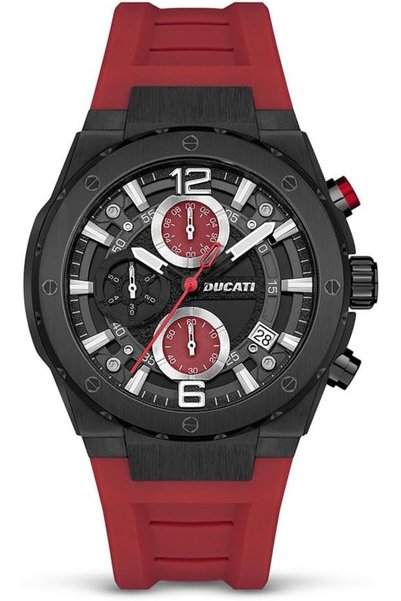 Generic DT003 Men's Chronograph Watch with 43.5mm Case, Black Partial See-Thr...