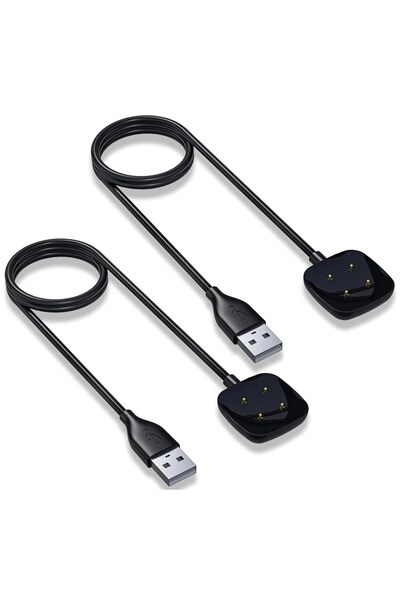 Generic كابل شحن لـ Fitbit Sense و Fitbit Versa 4، كابل شحن USB بديل مع قاعدة...