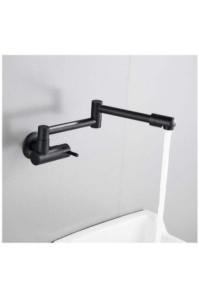 Noonedibs Robinet cuisine mural, telescopique rabattable,robinet mural noir,r...