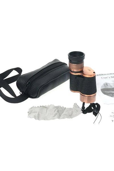 magicool 6x24 Baıgısh, Askeri Tarzi Pirinç Ve Deri Kaplamalı, Deri Çantalı Monocular Dürbün Princ