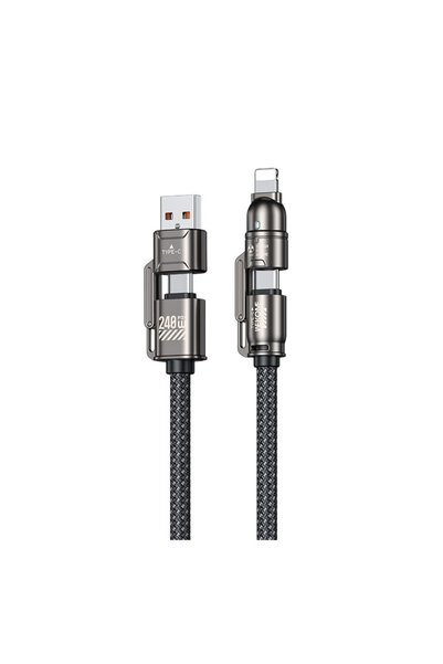 OEM Καλώδιο φόρτισης WK WDC-50 4 σε 1 PD 240W 1m σε γκρι χρώμα