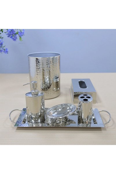Generic Elegant Bathroom Accessory Set - Stainless Steel - Silver - 6 Piece