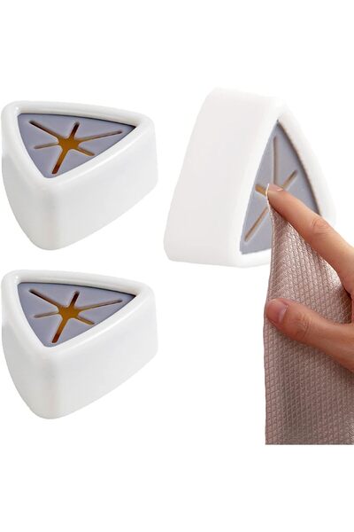Generic 3 قطع حامل مناشف لاصق، حامل مناشف مطبخ ذاتي اللصق، خطافات مطبخ، خطاف ...