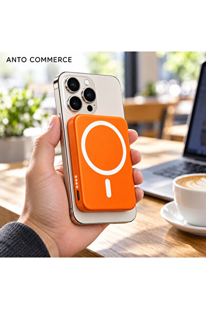 OEM Magnetic external battery 10000 mAh, wireless charging, LED indicator, Co...