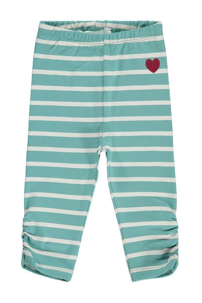 Civil Baby Heart Embroidered Striped 6-18 Months Leggings - Green