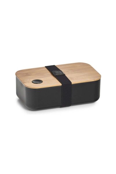 zeller Cutie pentru sandwich, 750 ml, din plastic și bambus, neagră. Cutie de...