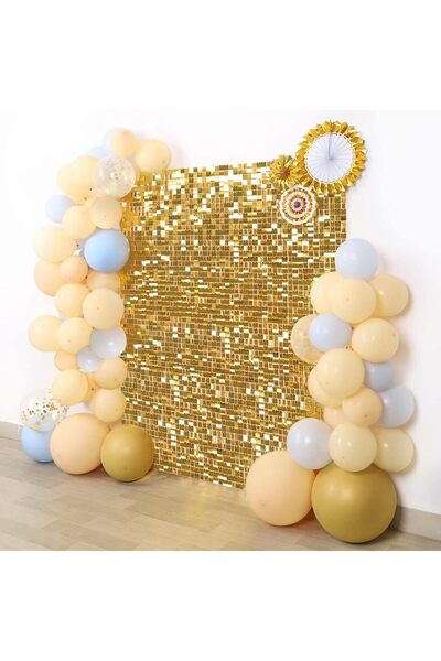Generic Black Glitter Wall Backdrop, 30Pieces Black Square Decorative Panel G...