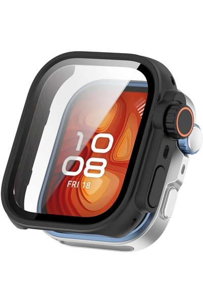 XGSM Carcasă 2 în 1 + Sticlă securizată pentru Huawei Watch Fit 4 Pro, Negru/...