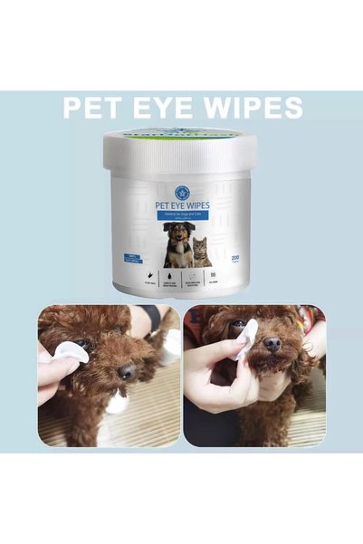 StarDotHash Pet Eye Wipes for Dogs & Cats | Tear Stain Remover, Dog Eye Cleaner & Cat Eye CleanerRemoves Eye Crust, Eye Gunk & Tear Stains | Hypoallergenic Eye Cleaning Wipes | 200 Pcs