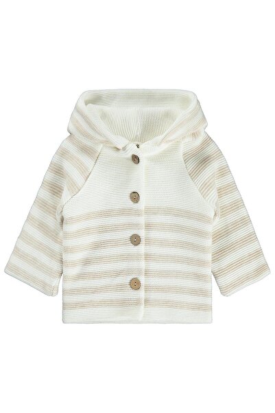 Civil Baby Striped Hooded Cardigan for 6-18 Months - Brown