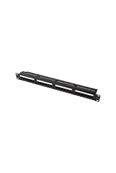 OEM Patch Panel CAT6 24 θέσεων 1U Power On PP-C6-U24 UTP με βάση στήριξης