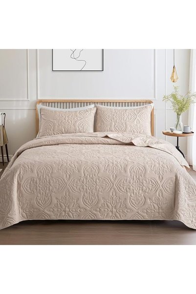 Whale Flotilla Quilted Bedspreads 2 Piece Twin Size Floral Bedding Set