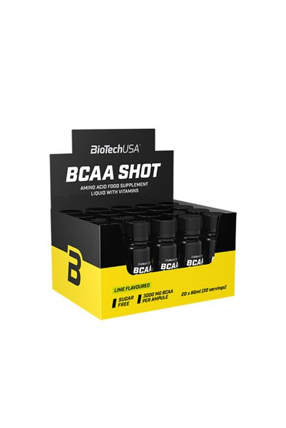 BiotechUSA BIOTECH USA BCAA SHOT - Aminoacizi BCAA, Lime, 20 x 60 ml
