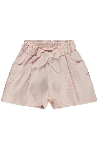Civil Baby Pocketed Bowknot Shorts for 6-18 Months - Powder