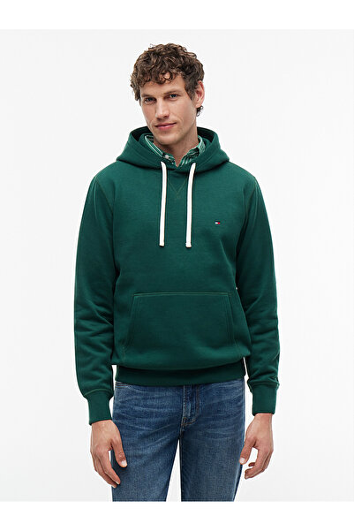 Tommy Hilfiger Women's Brand Logo Green Sweatshirt Suitable for Daily Use