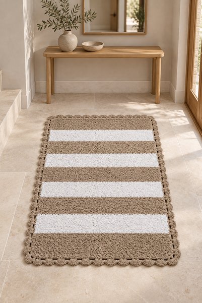 ALANUR Bodrum Tufting Cotton Handmade Braided Mat 112 (70 X 120 cm)