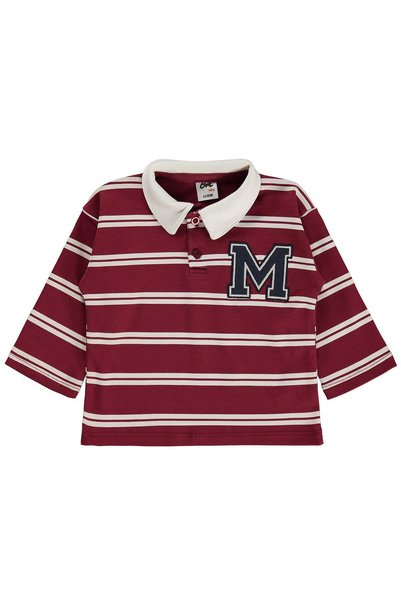 Civil Baby Çizgili 6-18 Ay Sweatshirt - Bordo