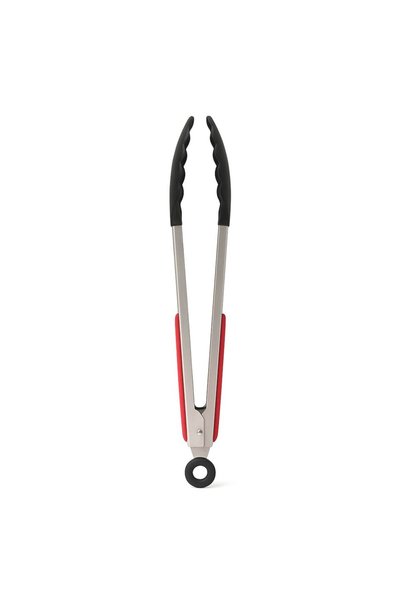 OEM Λαβίδα κουζίνας ανοξείδωτη με σιλικόνη 27*3.5*3.5 εκ. μαύρη SDS-19096