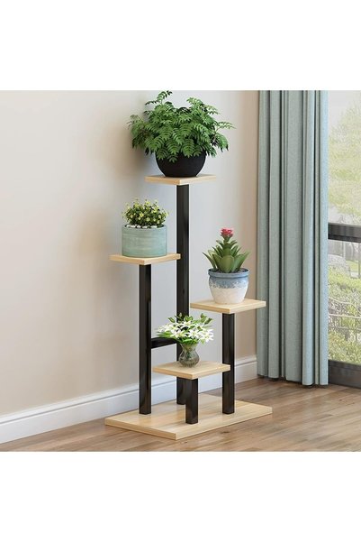 Generic Plant Stand 5 Tier Indoor Tall Metal Plant Shelf, Outdoor Tier Corner...