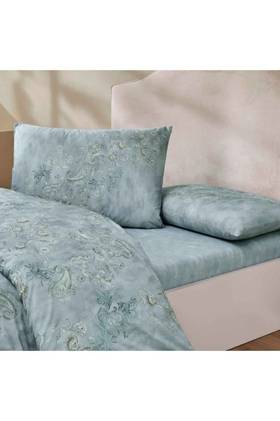Taç Silves Ranforce King Size Nevresim Takımı Mavi