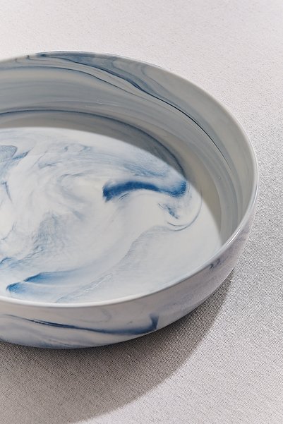 Paşabahçe Marble Porselen Servis Kase Mavi