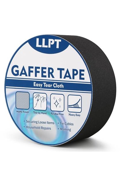 LLPT شريط أبيض 2 بوصة × 16.5 ياردة لكل عبوة، شريط لاصق غير لامع غير عاكس سهل ...