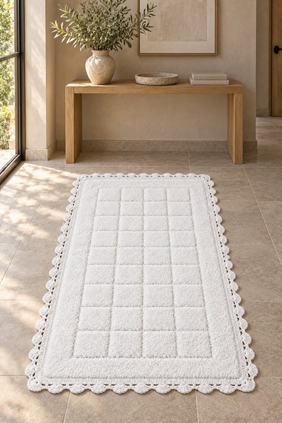 ALANUR Bodrum Tufting Cotton Handmade Knitted Rug 109 (80 X 135 cm)