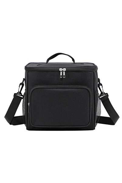 OEM Αδιάβροχη ισοθερμική τσάντα φαγητού - Lunch Bag 24x17x26 εκ. σε μαύρο χρώμα