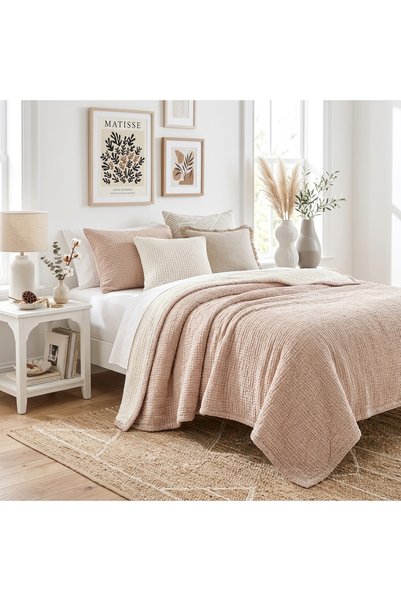 destinyhometex 6 Layer Muslin Quilt Without Tassels/Without Fringes / Double ...