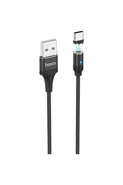 Hoco U76 Fresh μαγνητικό καλώδιο φόρτισης USB σε Type-C - 1.2m σε μαύρο χρώμα