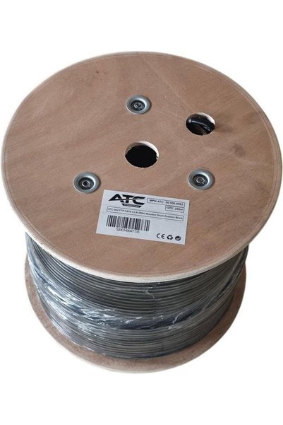 ATC FTP CAT6 CCA PET Καρούλι για Εξωτερική Χρήση Μαύρο 250μ - (ATC-662)