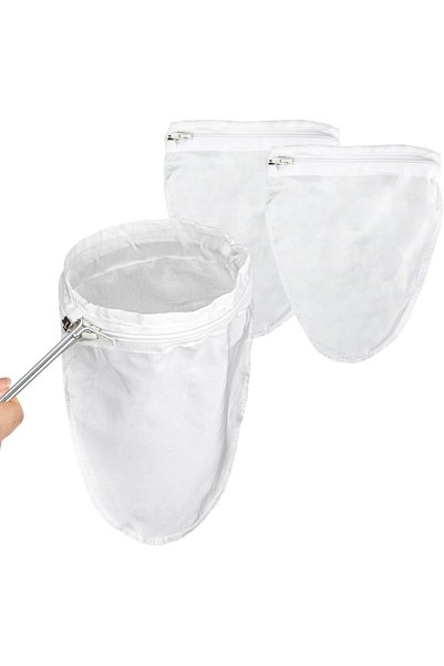 Generic 3 PCS Reusable Fine Mesh Strainer Bags with Durable Stainless Steel H...