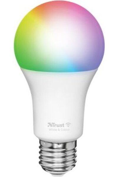 Trust Bec LED inteligent WiFi RGBCW E27, luminozitate 806 lm, clasa energetic...