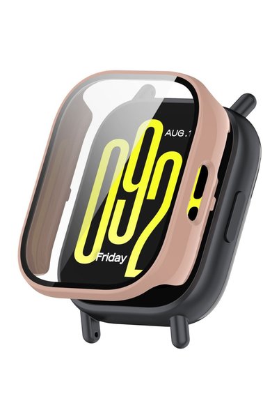 XGSM Carcasă 2 în 1 + Sticlă securizată pentru Xiaomi Redmi Watch 5 Lite, Roz