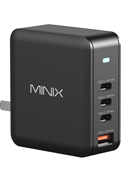 MINIX P165 Φορτιστής τοίχου GaN με 3 θύρες USB-C και 1 θύρα USB-A - (NEO-P165)