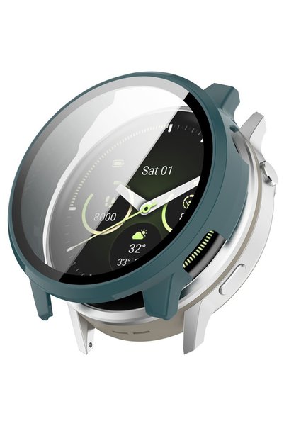 XGSM Carcasă 2 în 1 + Sticlă securizată pentru Garmin Venu 4 45mm, verde