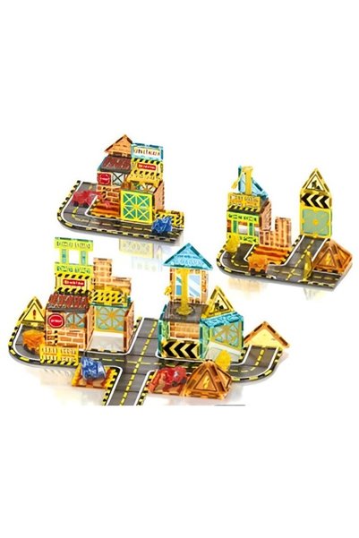 OEM Σετ μαγνητικών κύβων κατασκευής 50 τεμάχια Magnet Blocks HD169A - εργοτάξ...