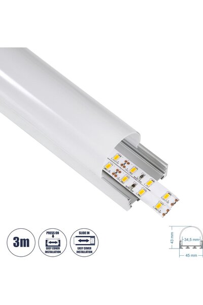 GloboStar® GloboStar SURFACEPENDANT - Προφίλ Αλουμινίου - Βάση & Ψύκτρα για Τ...