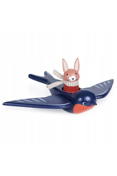 Tender Leaf Toys Prieteni - ciocănitoare și iepure, figurine din lemn