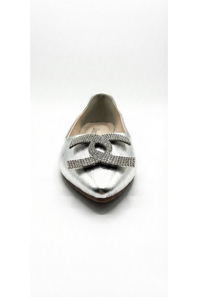 Ustalar Ayakkabı Çanta Silver women's flat shoe 461.70