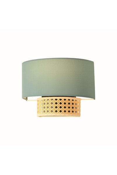 Aca Light ΦΩΤΙΣΤΙΚΟ ΤΟΙΧΟΥ 1XE14 ΝΙΣΥΡΟΣ ΒΕΡΑΜΑΝ ΥΦΑΣΜΑ+ΨΑΡΑΜΙΔΑ ΡΑΤΑΝ 25Χ18Χ...