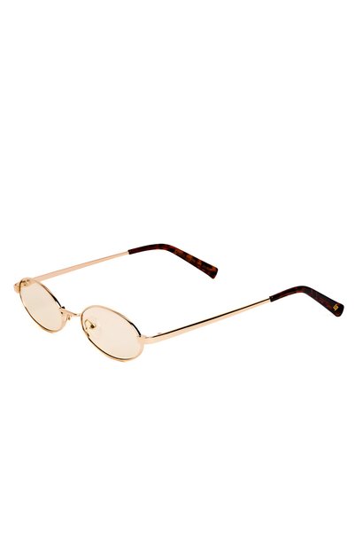 AV SUNGLASSES KYOTO Οβάλ Μεταλλικά Γυαλιά Ηλίου Μπεζ με Προστασία UV400